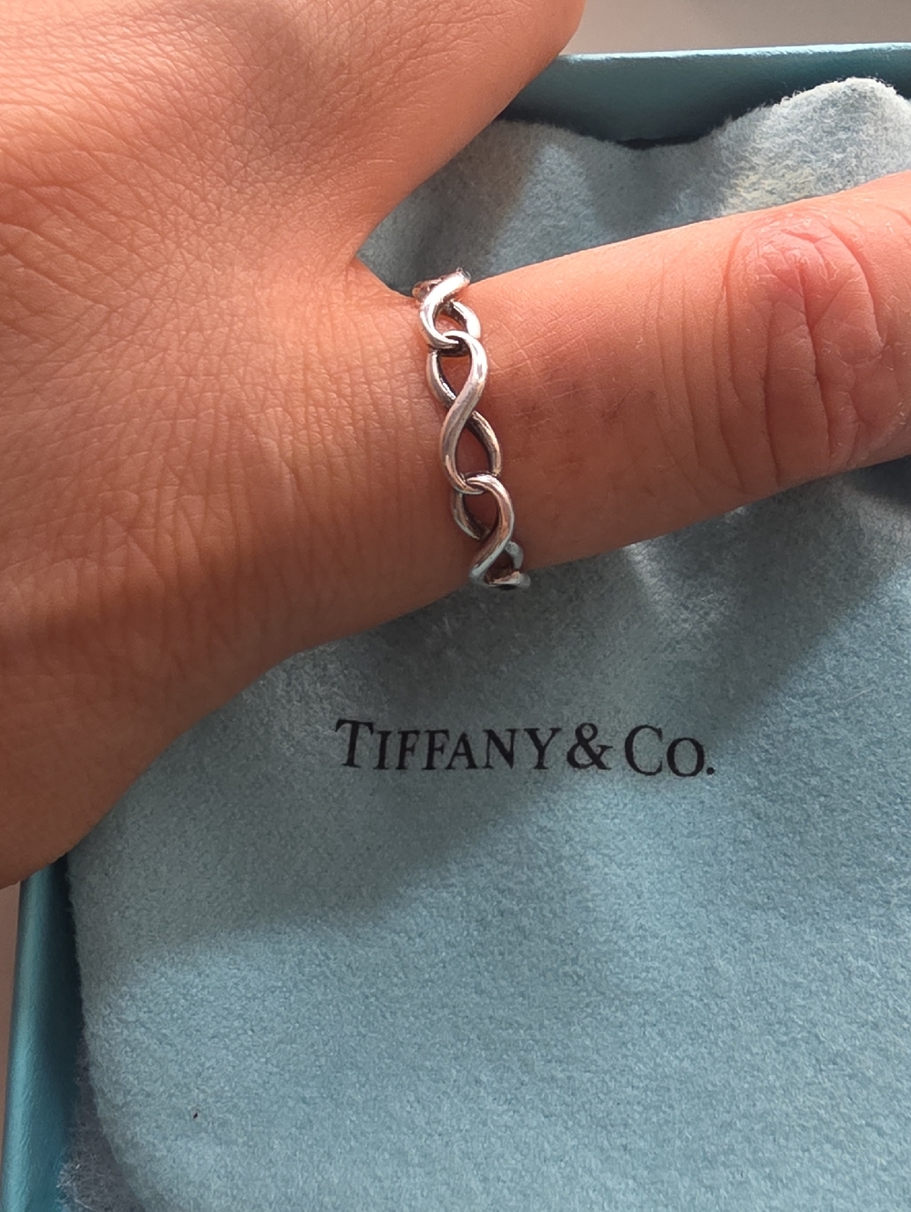 Tiffany & Co. Silver Infinity Link Ring